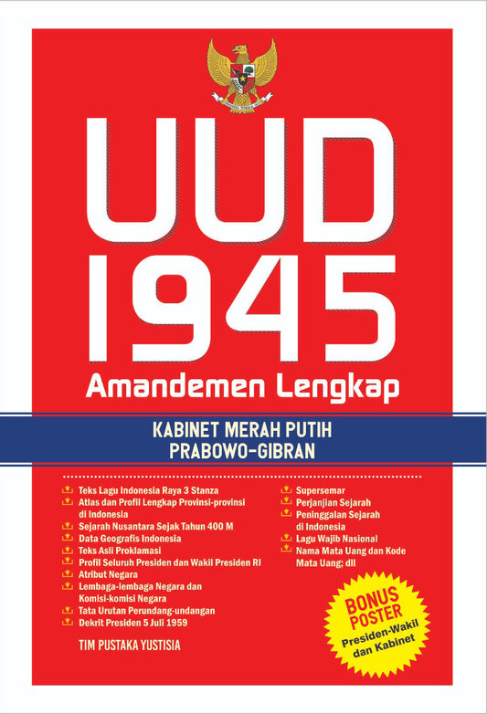 UUD 1945 Amandemen Lengkap: Kabinet Merah Putih Prabowo-Gibran